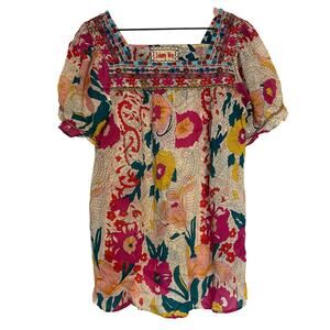 EUC Johnny Was Colorful Embroidered Blouse